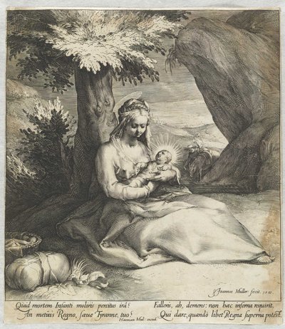 Die Rast auf der Flucht nach Ägypten von Jan Harmensz. Muller